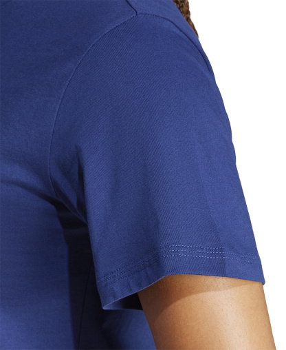 adidas Women's Short-Sleeve Cotton Crewneck Logo T-Shirt - Blue