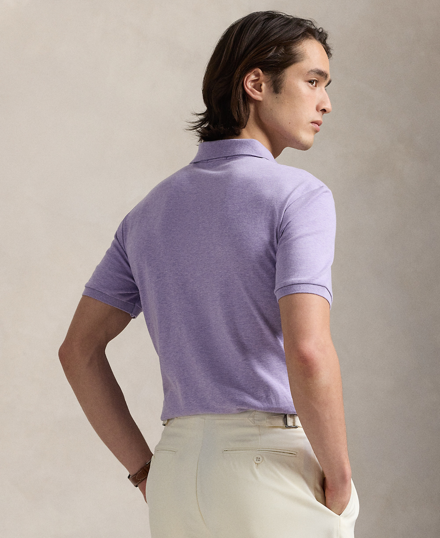 Polo Ralph Lauren Men's Custom Slim Fit Soft Cotton Polo Shirt - Amethyst Heather