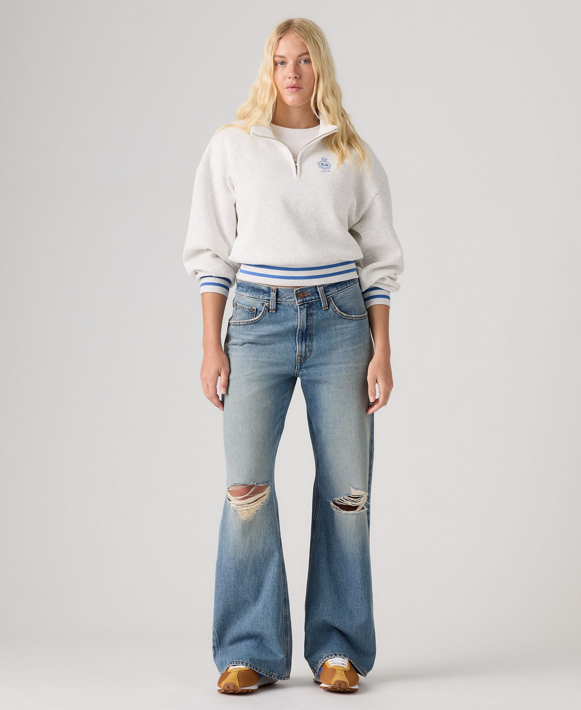 Levi's Women's Middy Loose Mid Rise Bootcut Jeans - Yellow Fla