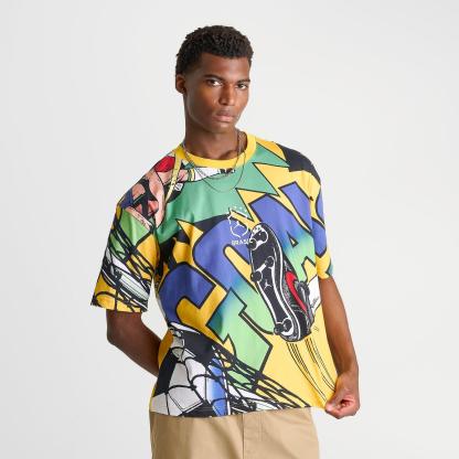 Men's Jordan Essentials Brazil Graphic Boxy T-Shirt - Varsity Maize - view 3