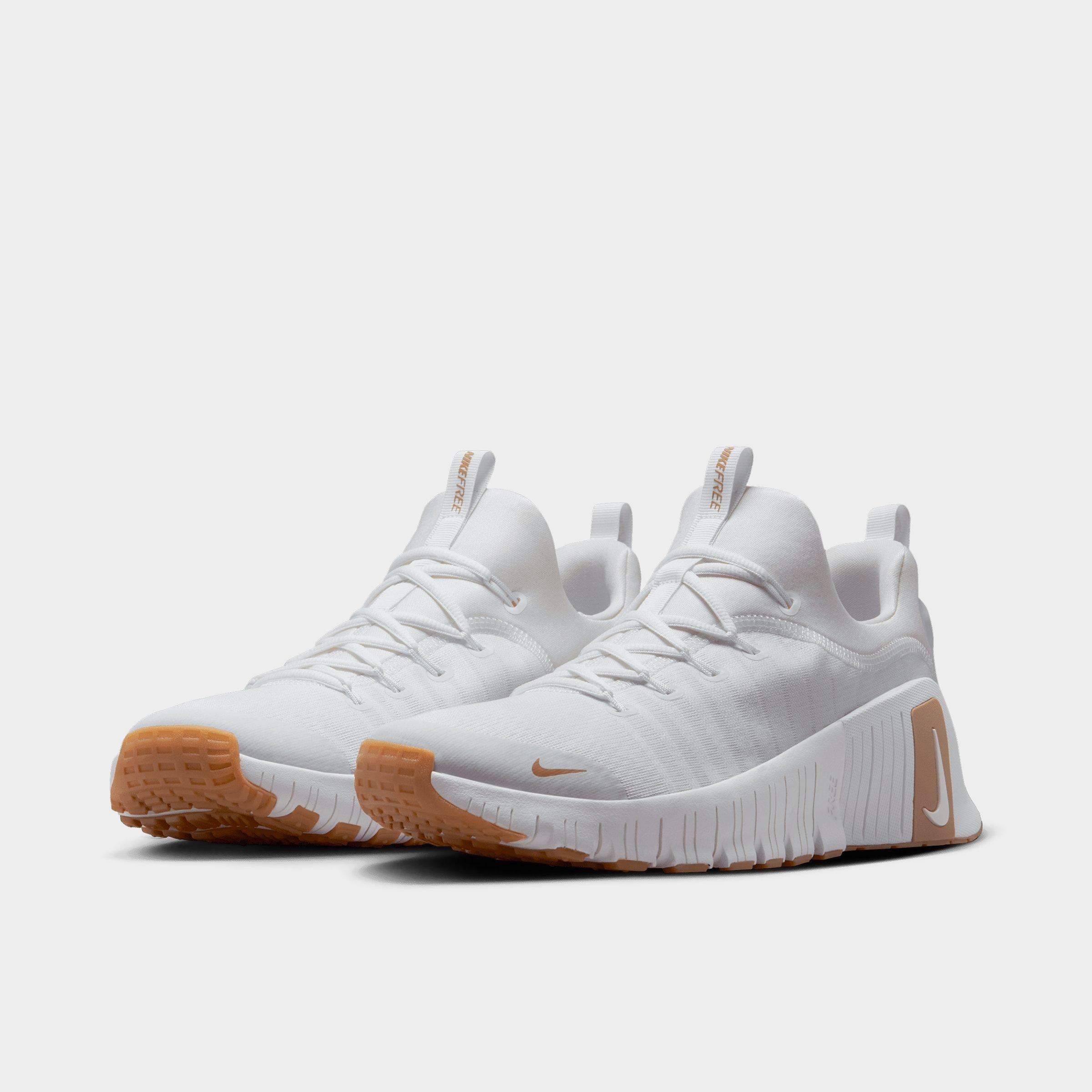 Men's Nithtke Free Metcon 6 Training Shoes - White/Gum Light Brown/Hemp - Both shoes facing left