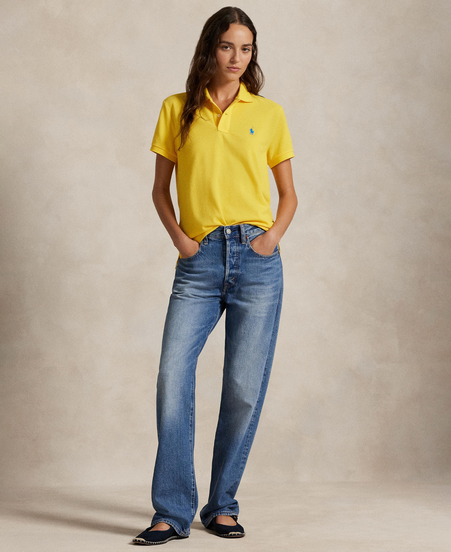 Polo Ralph Lauren Women's Classic-Fit Mesh Polo Shirt - Yellowfin