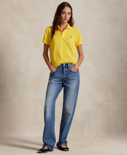 Polo Ralph Lauren Women's Classic-Fit Mesh Polo Shirt - Yellowfin