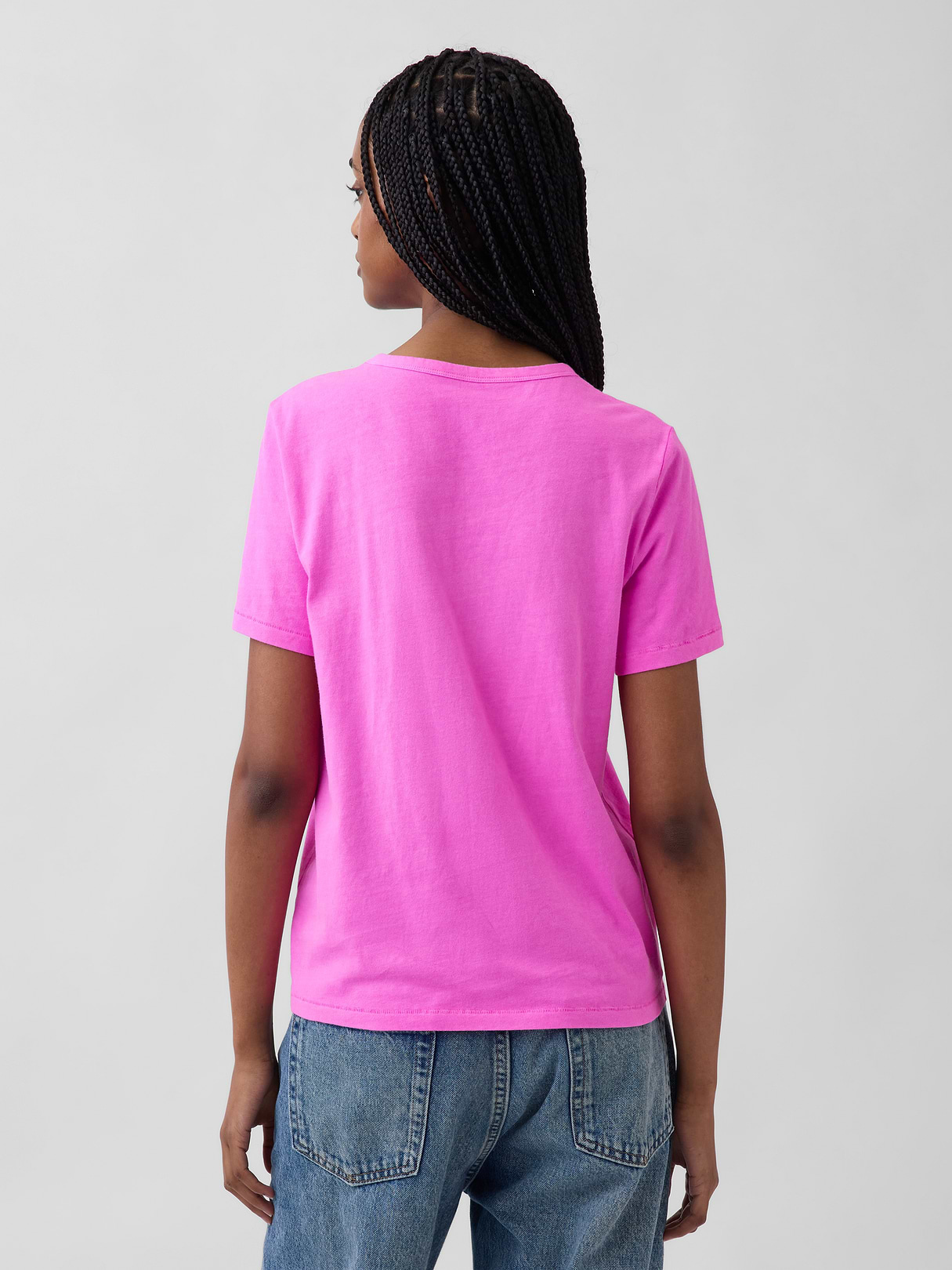 Organic Cotton VintageSoft T-Shirt - Neon pink glow