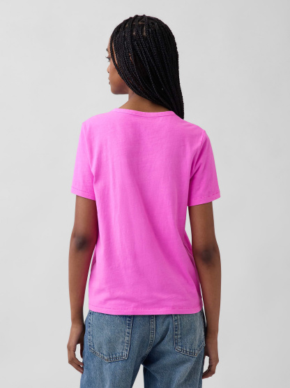 Organic Cotton VintageSoft T-Shirt - Neon pink glow
