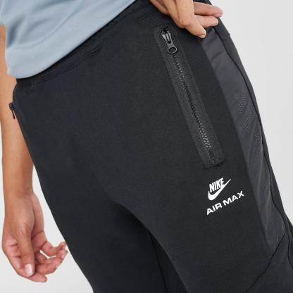 Men's Nike Sportswear Air Max French Terry Fleece Jogger Pants - Black/Black/White