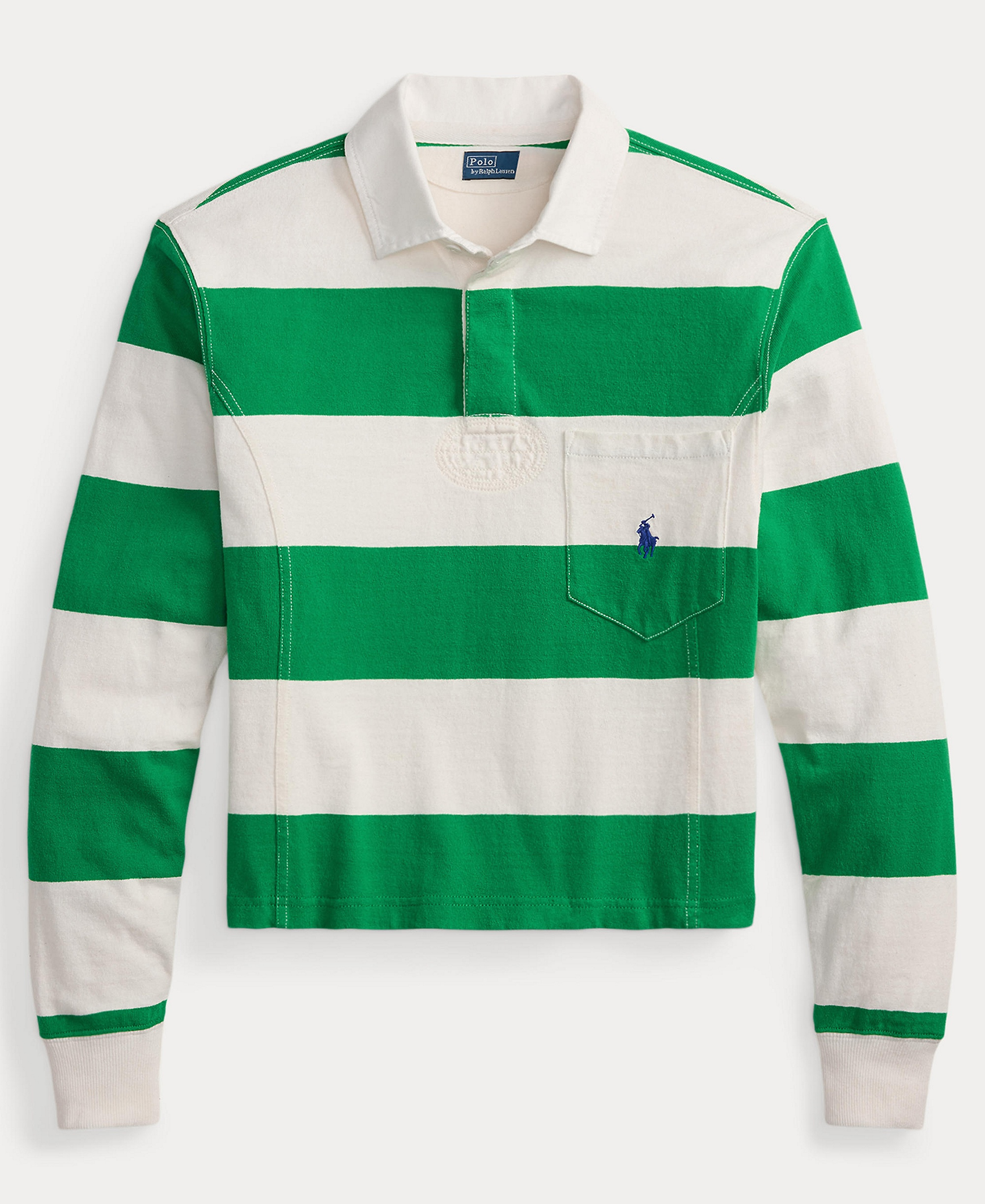 Polo Ralph Lauren Women's Wide Stripe Rugby Shirt - Green/White