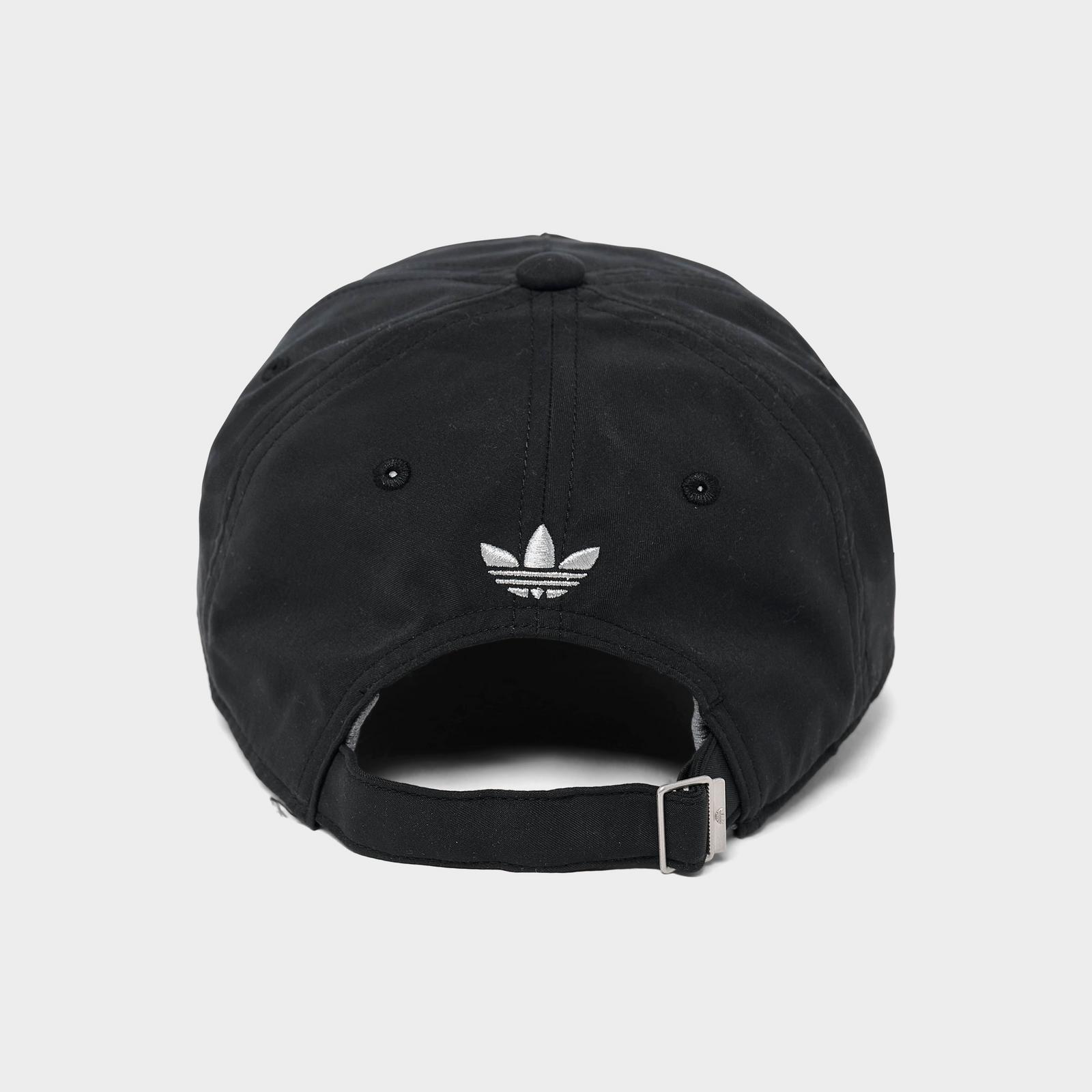 Women's adidas Originals Rhinestone Trefoil Strapback Hat - Black - view 4
