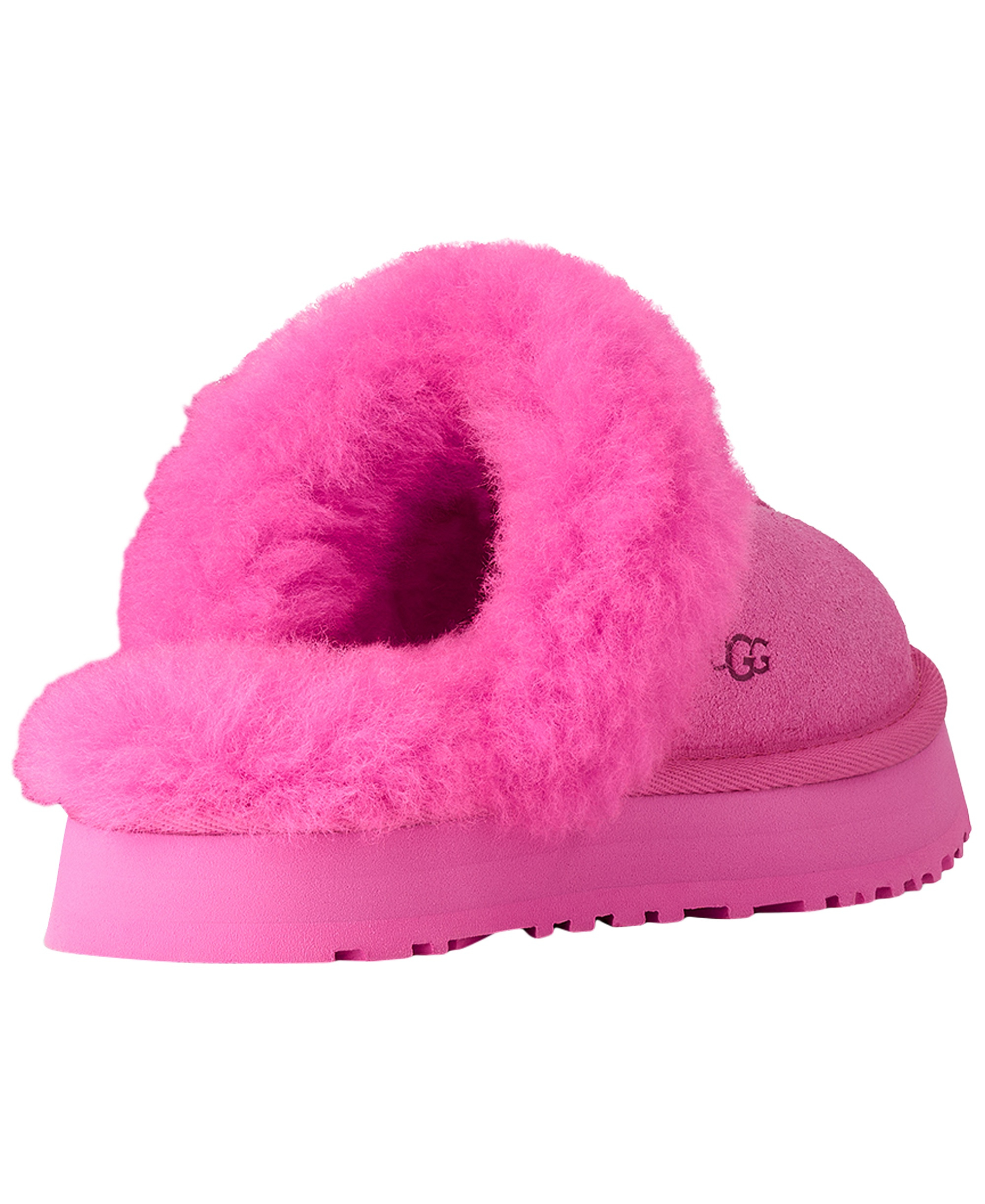 UGG® Kids Round Toe Disquette Slippers - Bright Fuchsia