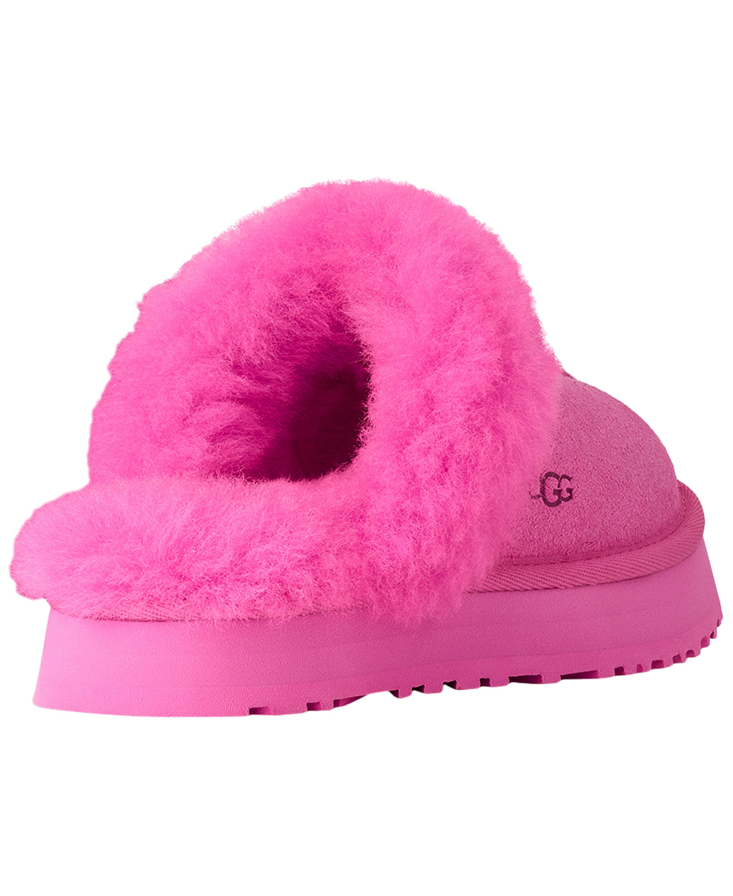 UGG® Kids Round Toe Disquette Slippers - Bright Fuchsia