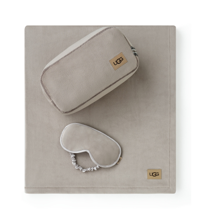 UGG® Raegan 3-Piece Throw, Eye Mask and Case Gift Set - Oyster