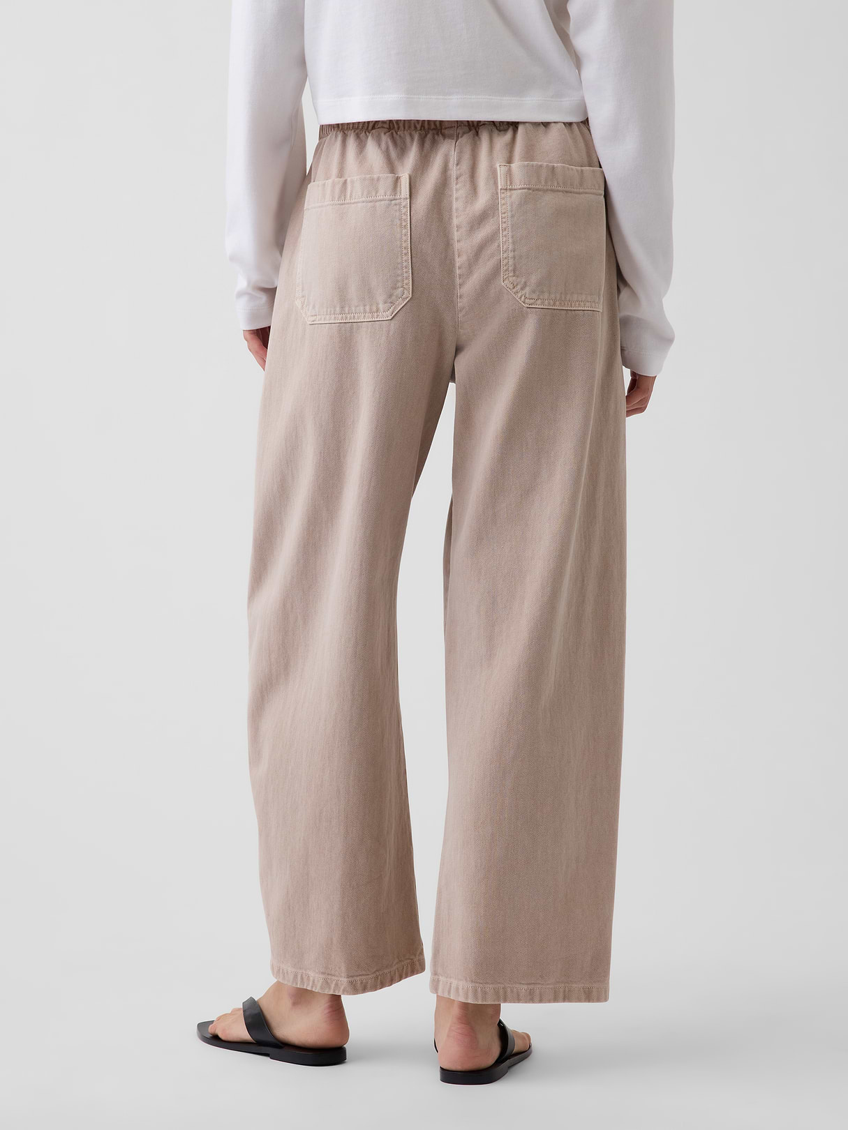 Easy Double-Knee Barrel Pants - Wicker tan