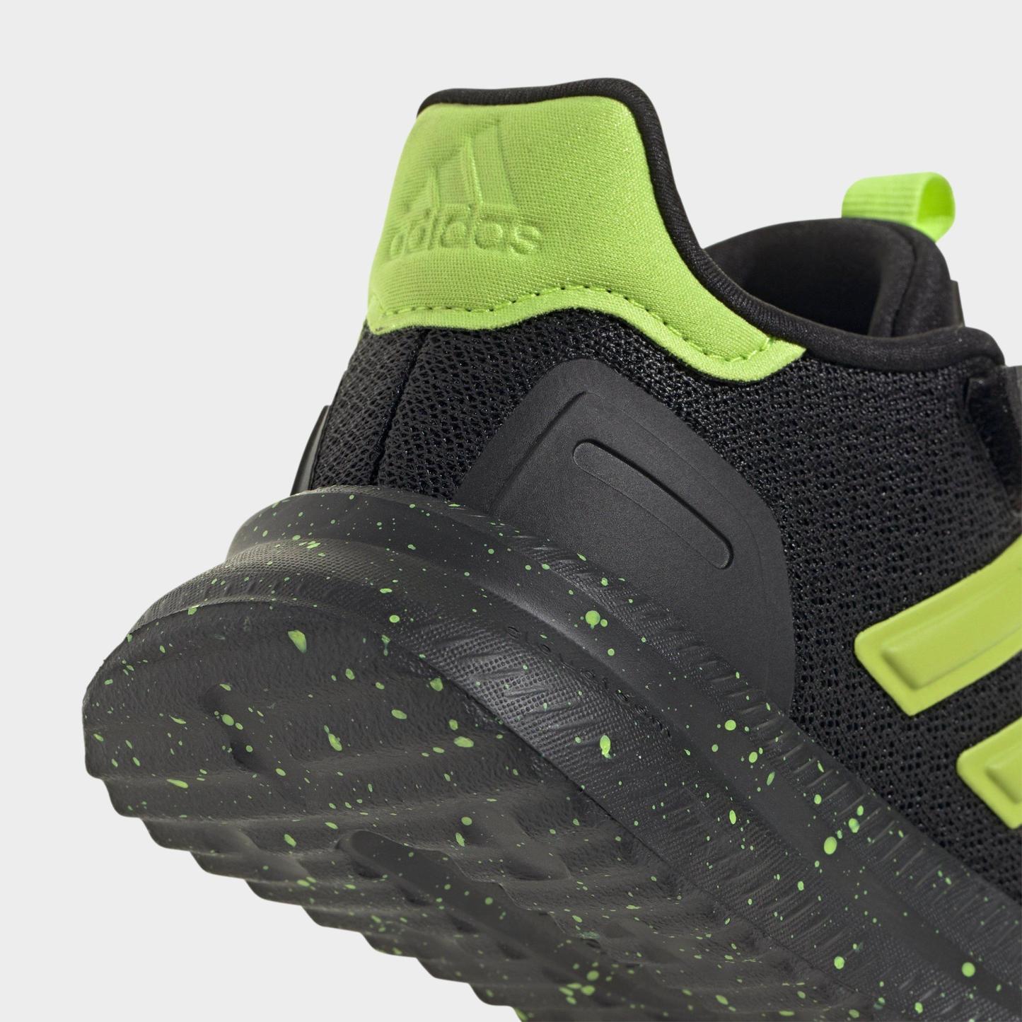 Little Kids' adidas X_PLR Path Hook-And-Loop Stretch Lace Casual Shoes - Core Black/Solar Slime/Solar Slime - Detail shot