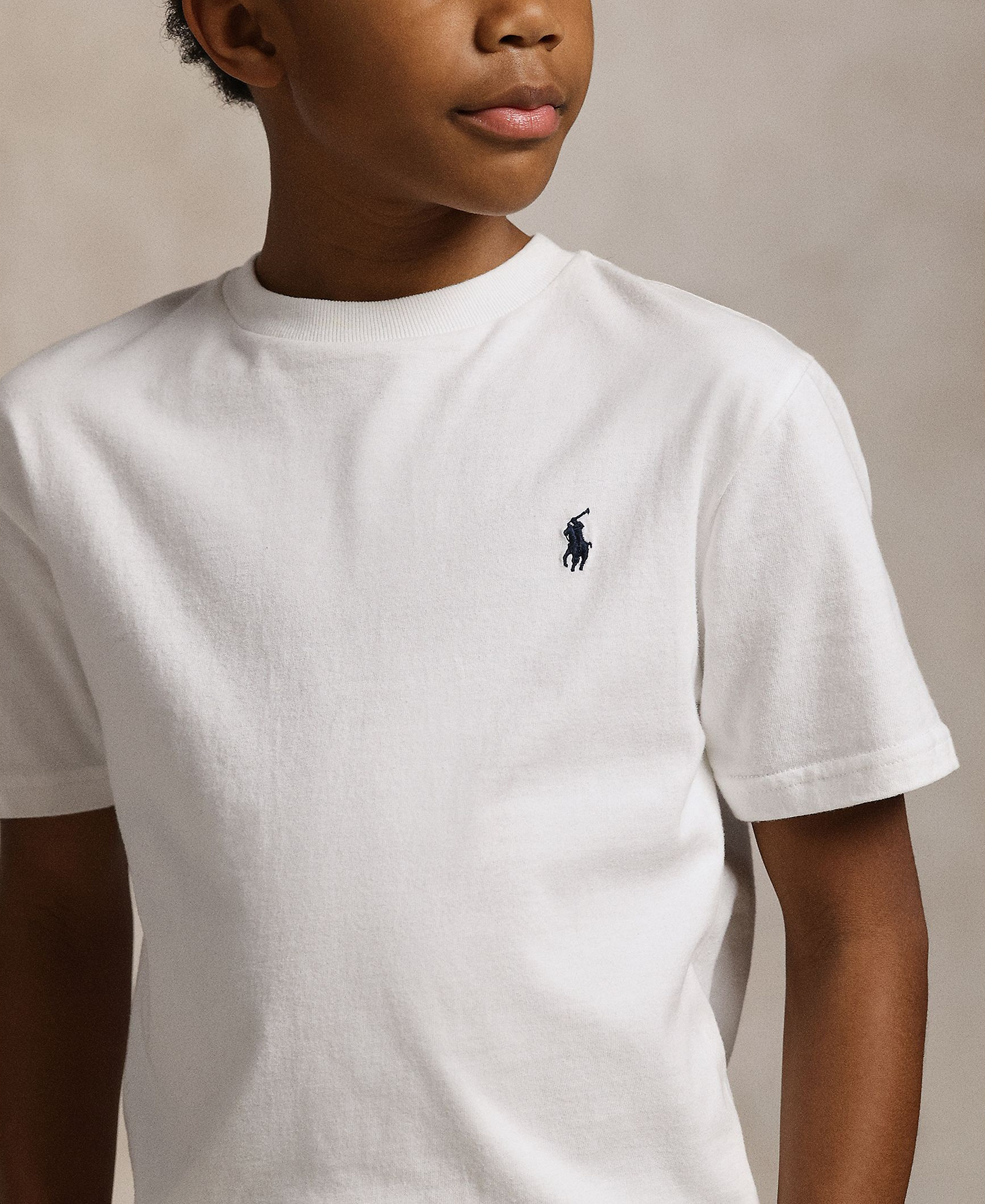 Polo Ralph Lauren Boys' 8-20 Cotton Jersey Crewneck T-Shirt - White