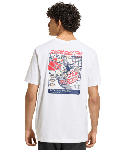 adidas Men's Ramen Graphic Crewneck T-Shirt - white