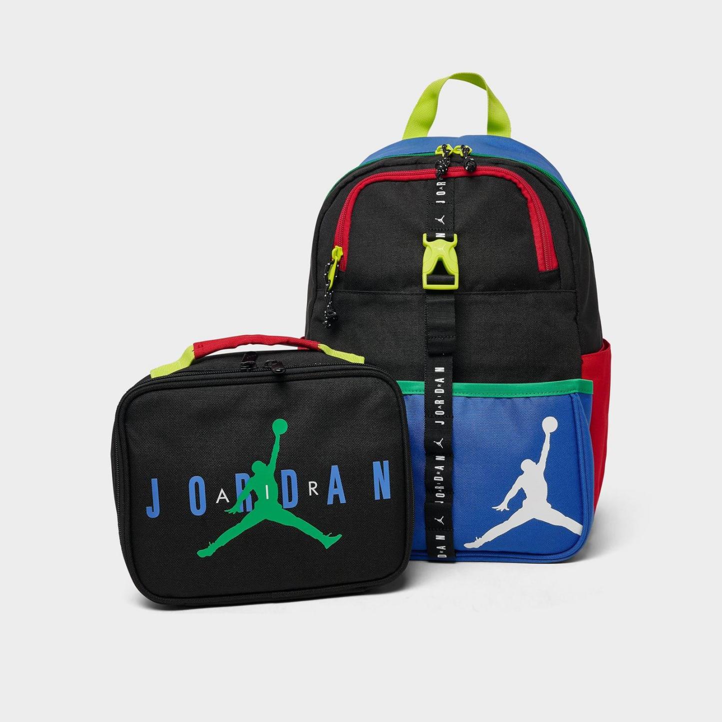 Kids' Air Jordan Lunch Bag (3L) and Backpack (18L) - Black/Game Royal - view 2