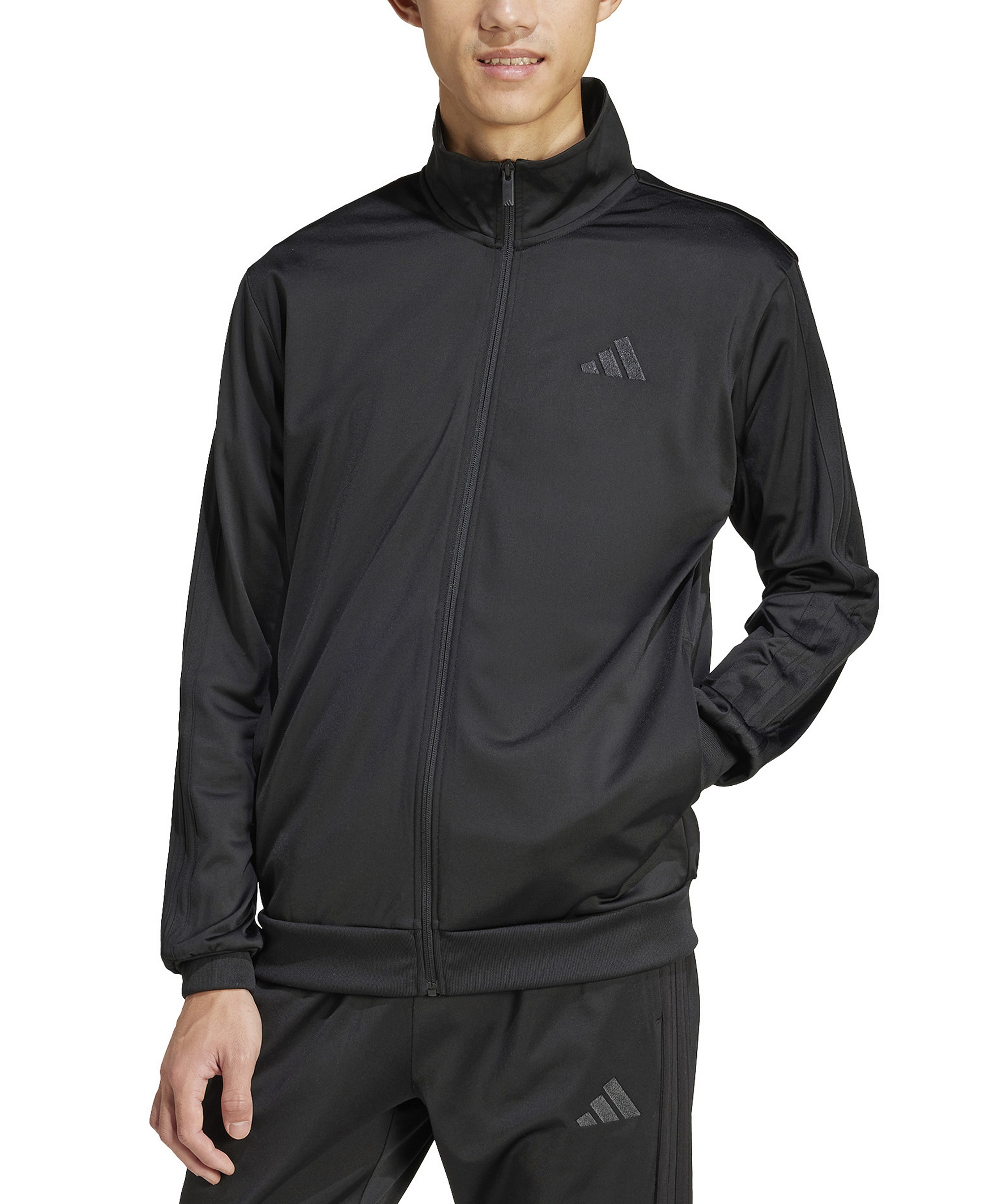 adidas Men's 3-Stripes Tricot Track Jacket - Black
