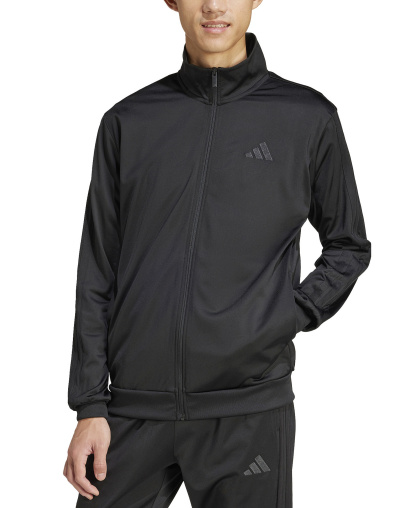 adidas Men's 3-Stripes Tricot Track Jacket - Black