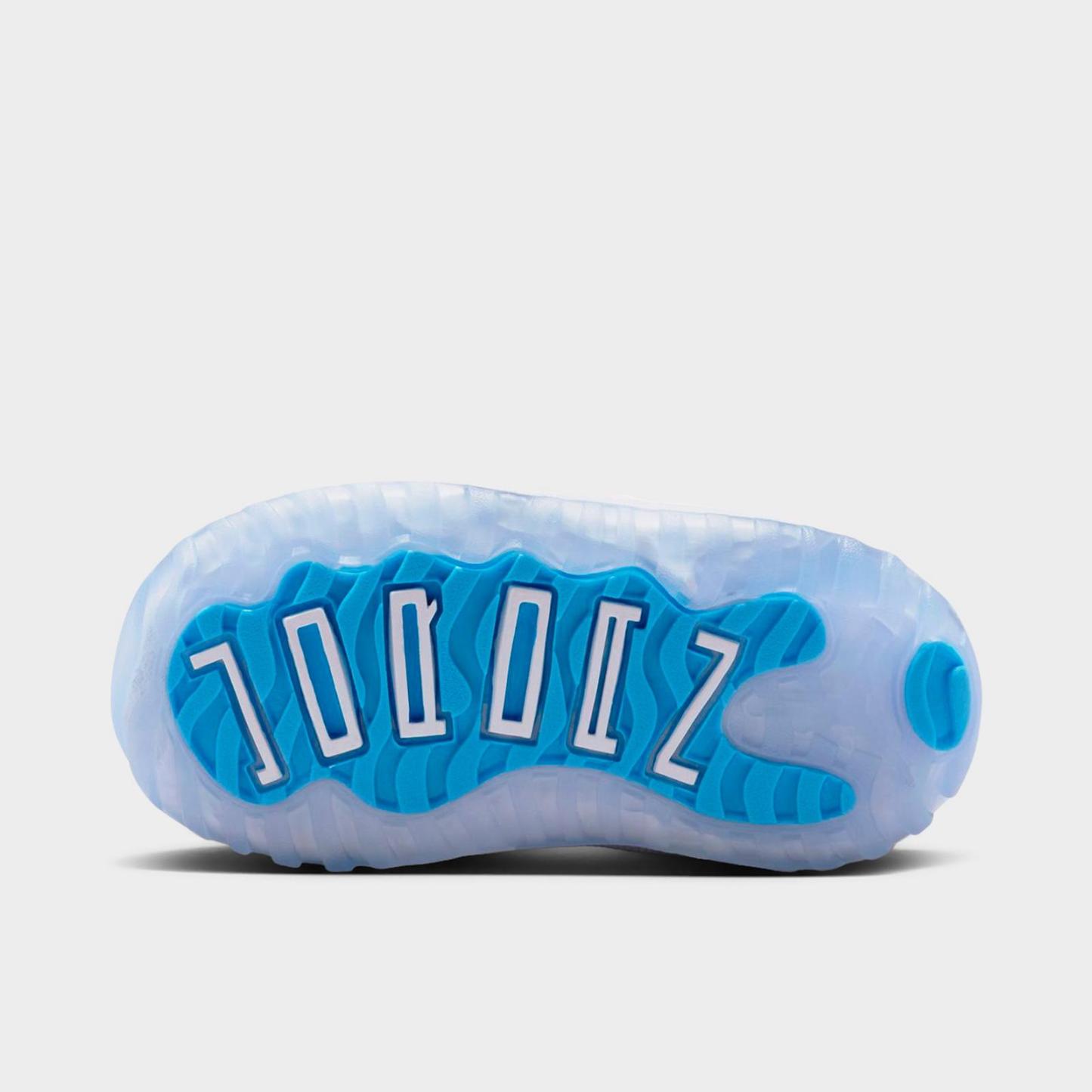 Kids' Toddler Air Jordan Retro 11 Low Basketball Shoes - White/University Blue/Black - view 6