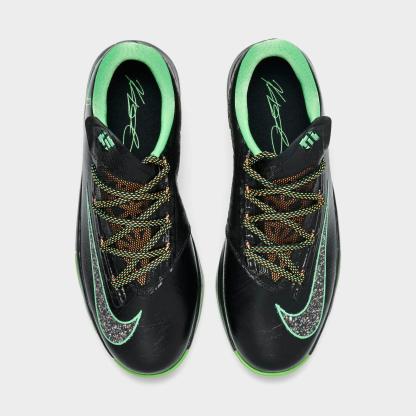 Big Kids' Nike KD 6 Basketball Shoes - Black/Multi-Color/Light Lucid Green