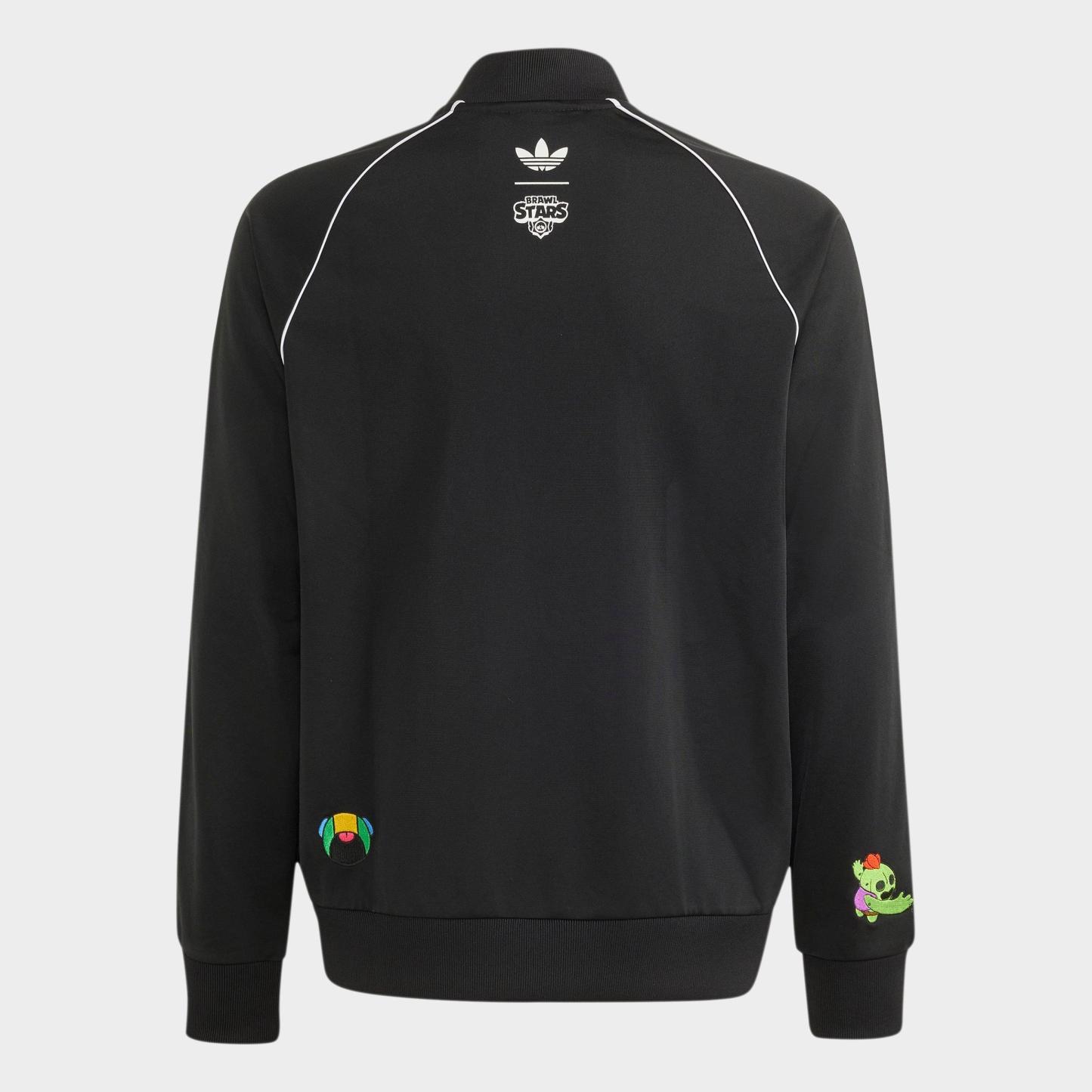 Big Kids' adidas Originals x Brawl Stars Superstar Loose Full-Zip Track Top - Black/White