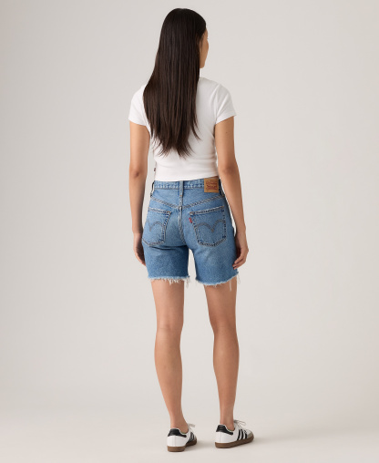 Levi's Women's 501® Mid-Thigh High-Rise Straight-Fit Denim Shorts - Blow Big Horns