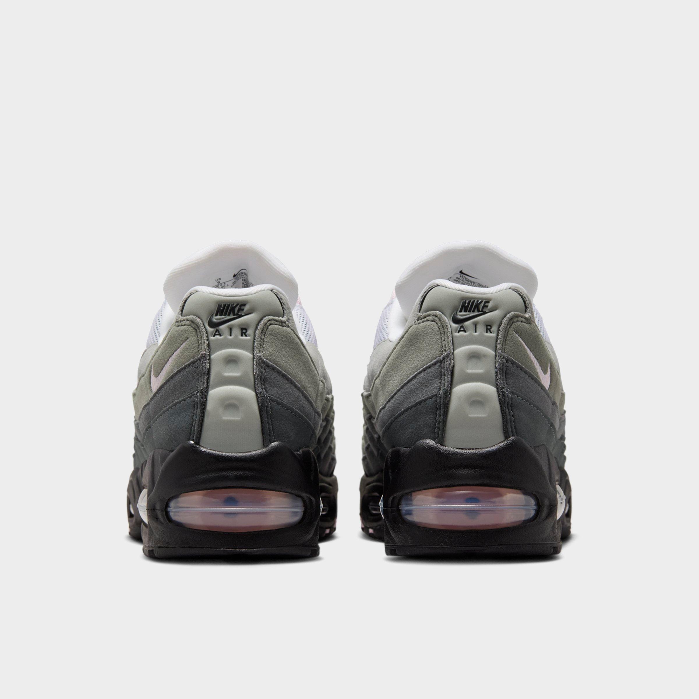 Women's Nithtke Air Max 95 Big Bubble Casual Shoes - Part 1 - Black/Pink Foam/White/Reflective Silver - Back view
