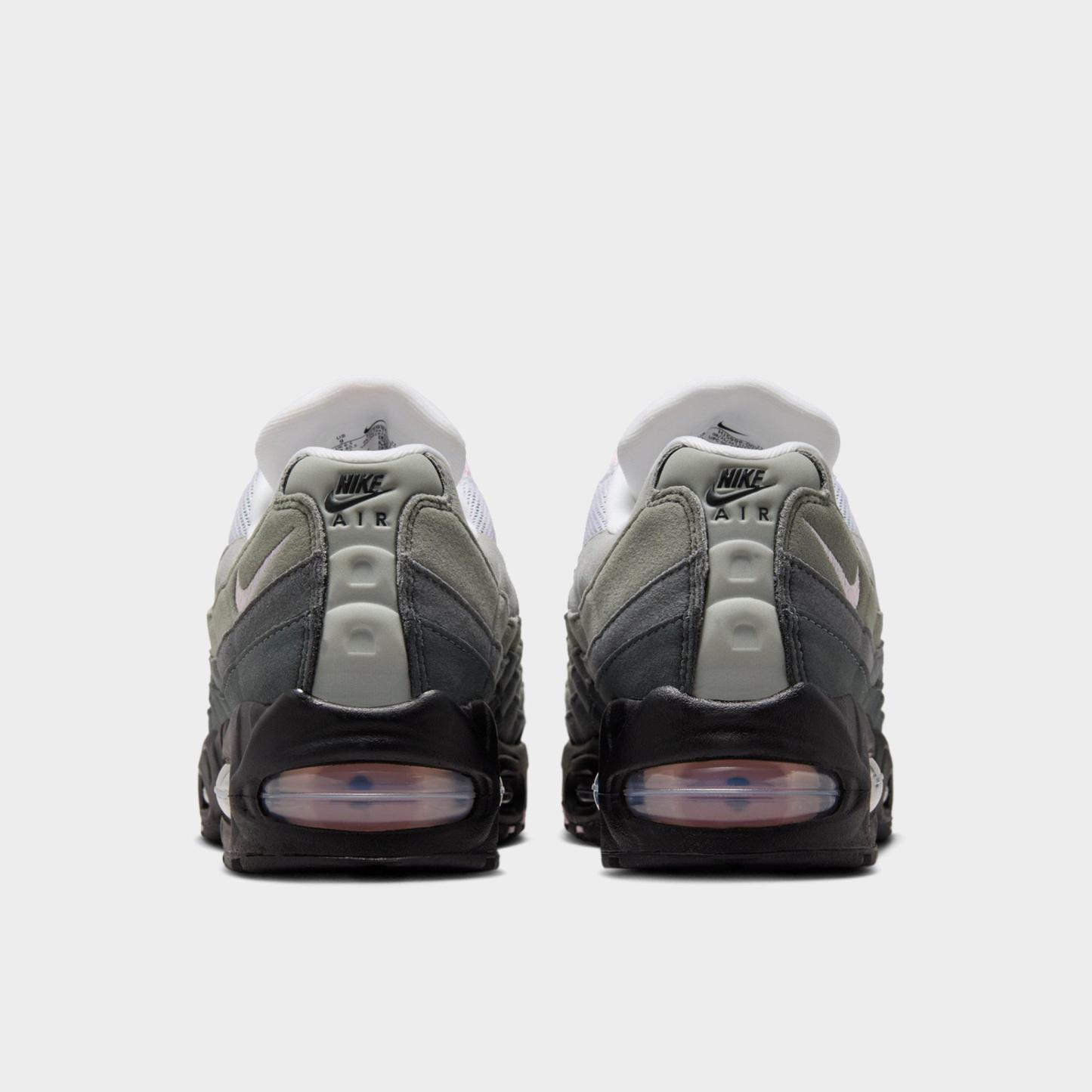 Women's Nithtke Air Max 95 Big Bubble Casual Shoes - Part 1 - Black/Pink Foam/White/Reflective Silver - Back view