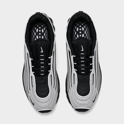 Men's Nithtke Air Max Ecstasy Plus Casual Shoes - Metallic Silver/White/Black - Top view