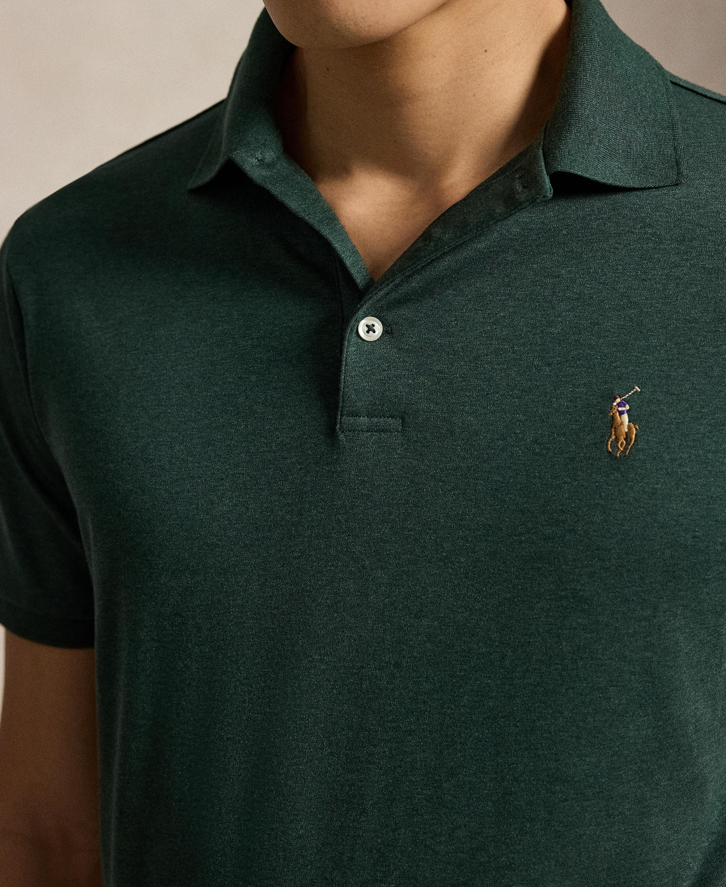 Polo Ralph Lauren Men's Classic-Fit Soft Cotton Polo Shirt - Scotch Pine Heather