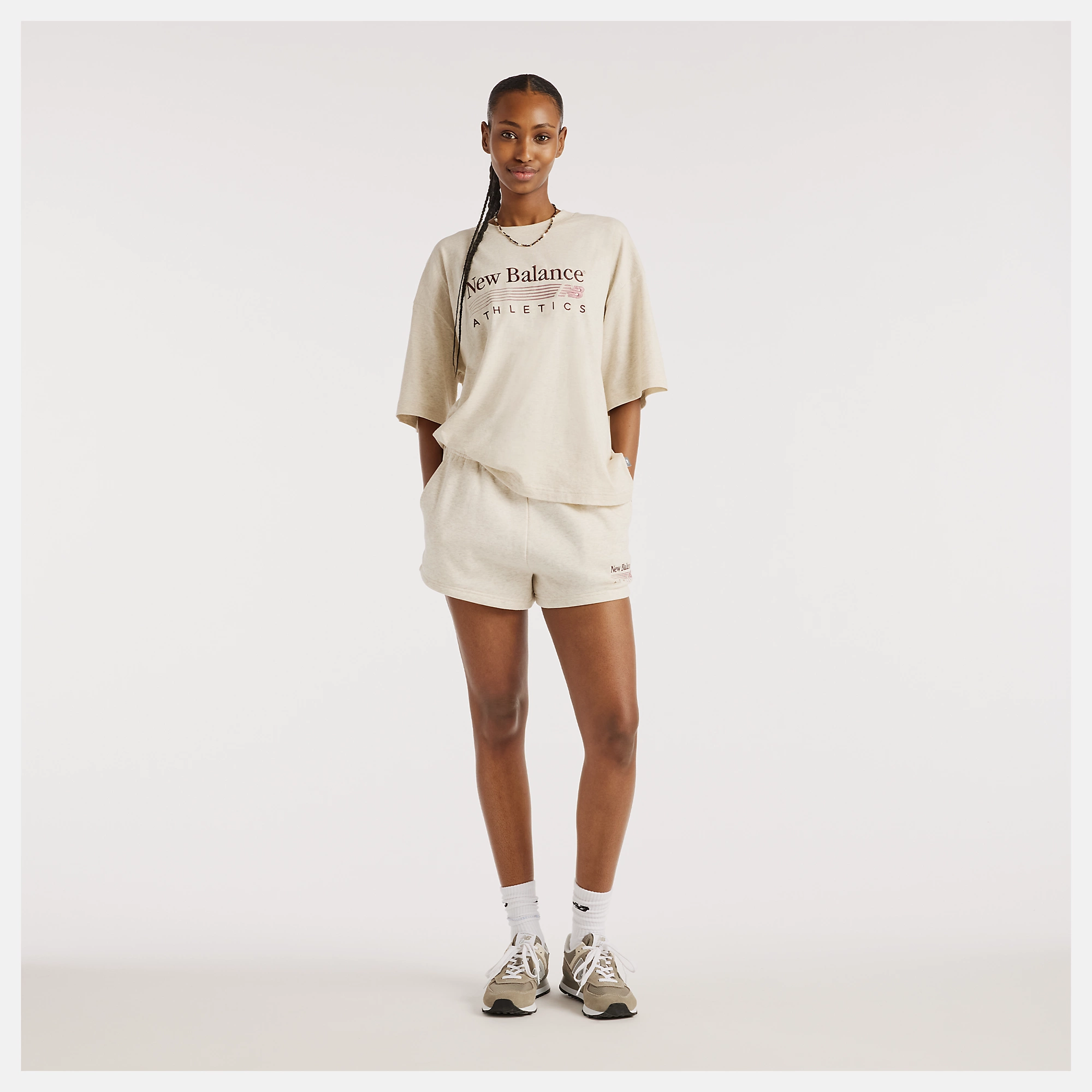 New Balance Trackside Oversized T-Shirt, WT6297MKLIT