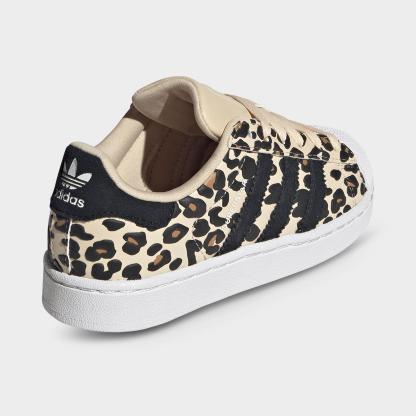 Little Kids' adidas Originals Superstar II Casual Shoes - Sand Strata/Core Black/White - Back view