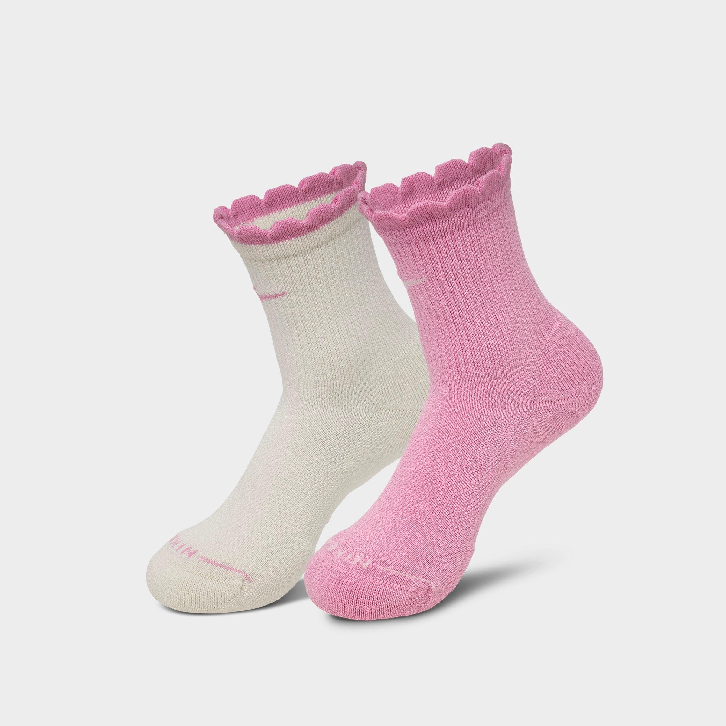 Women's Nithtke Everyday Elevated Mid-Crew Socks (2-Pack) - Sail/Pink Rise