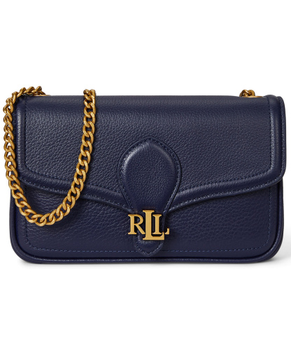 Lauren Ralph Lauren Bradley Small Pebbled Leather Crossbody Wallet - Refined Navy