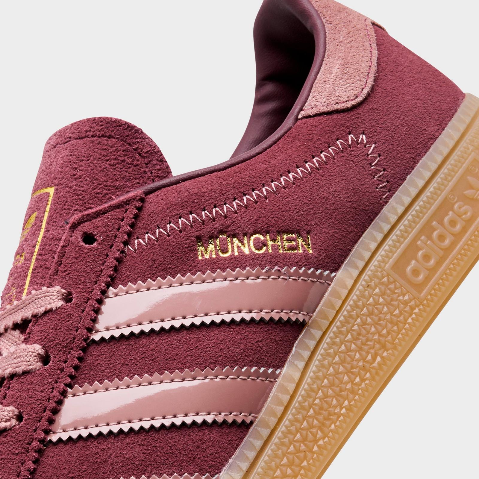 Women's adidas Originals München Casual Shoes - Shadow Red/Warm Clay/Gum - view 3