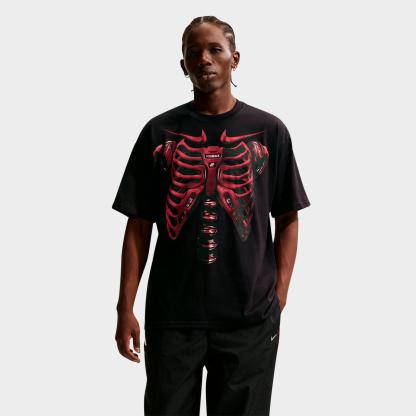 Men's Nike Sportswear Anatomy of Air Graphic T-Shirt - Black/Team Crimson