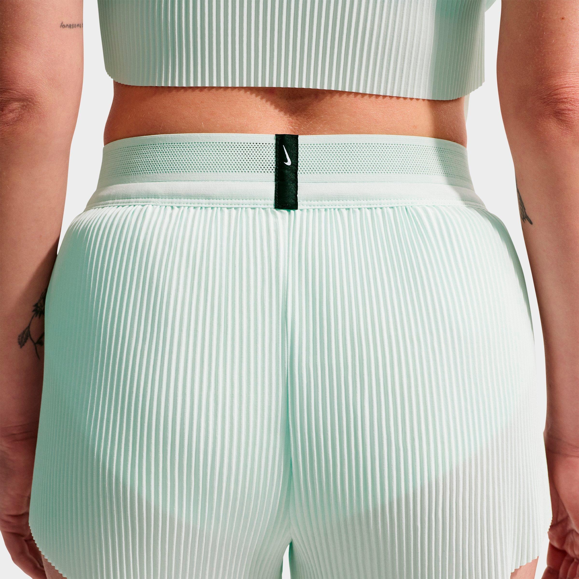 Women's Nithtke AeroSwift Dri-FIT ADV Mid-Rise 3 Inch Brief-Lined Shorts - Barely Green/Black