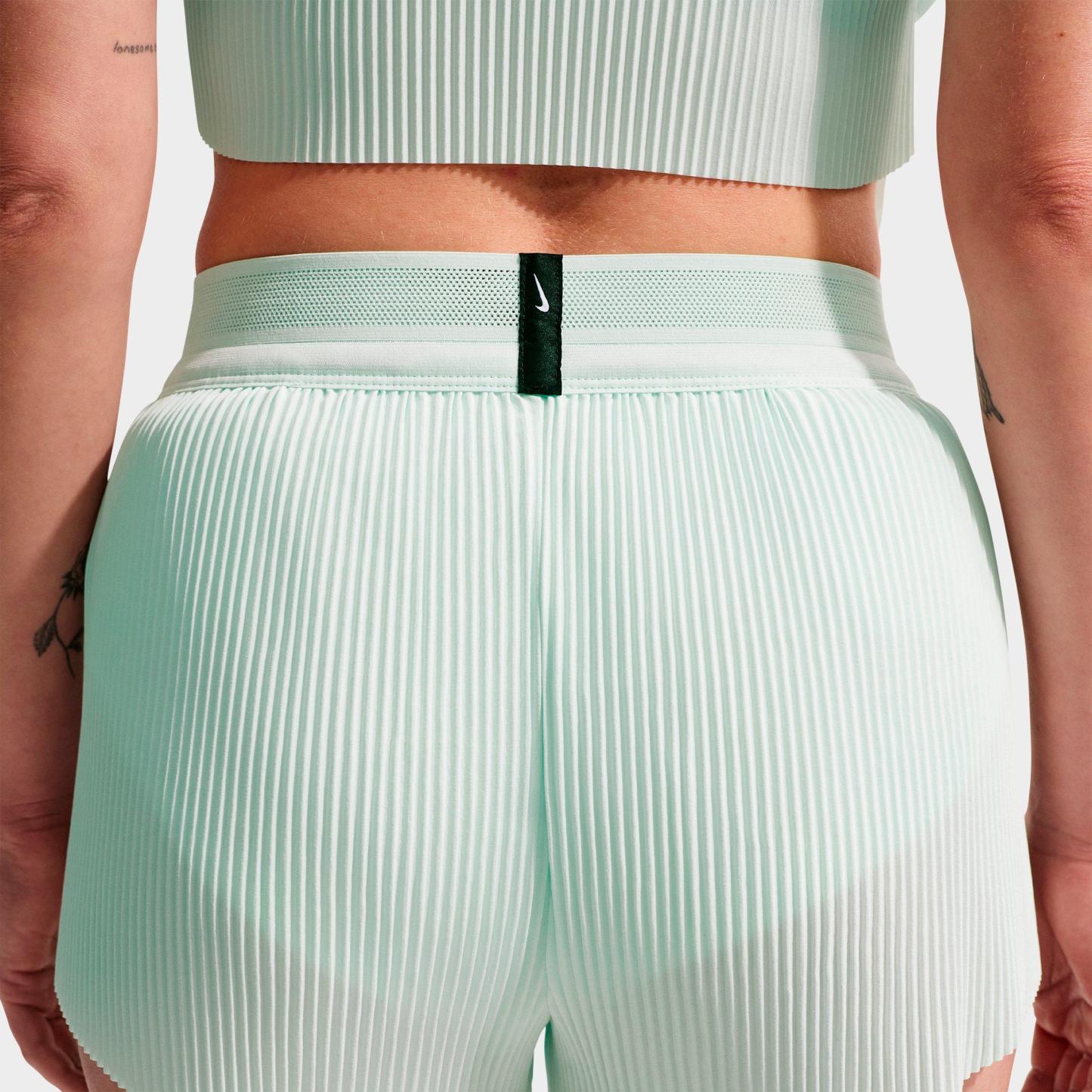 Women's Nithtke AeroSwift Dri-FIT ADV Mid-Rise 3 Inch Brief-Lined Shorts - Barely Green/Black