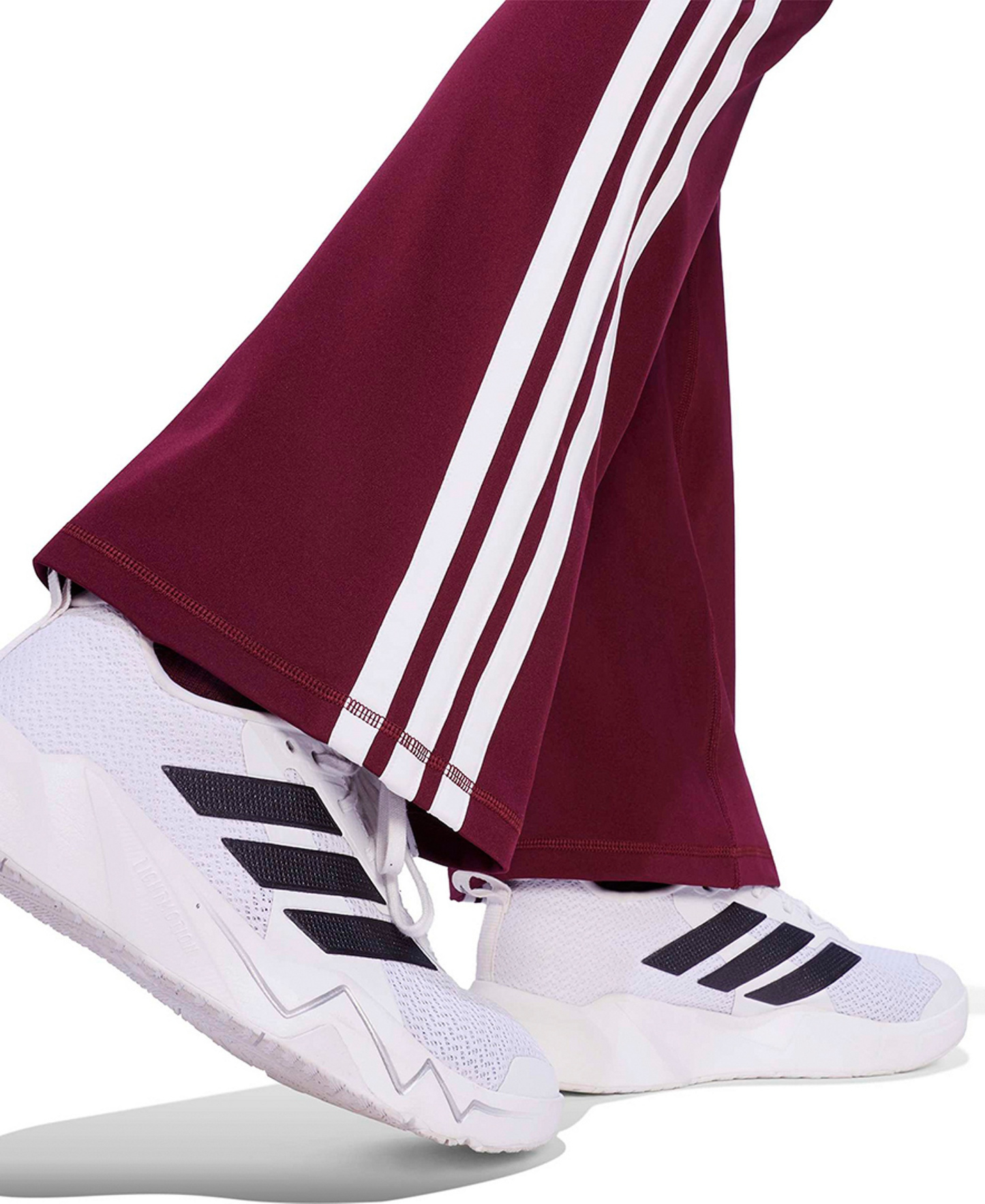 adidas Women's Optime Essentials 3-Stripes Flared Leggings - Black/White