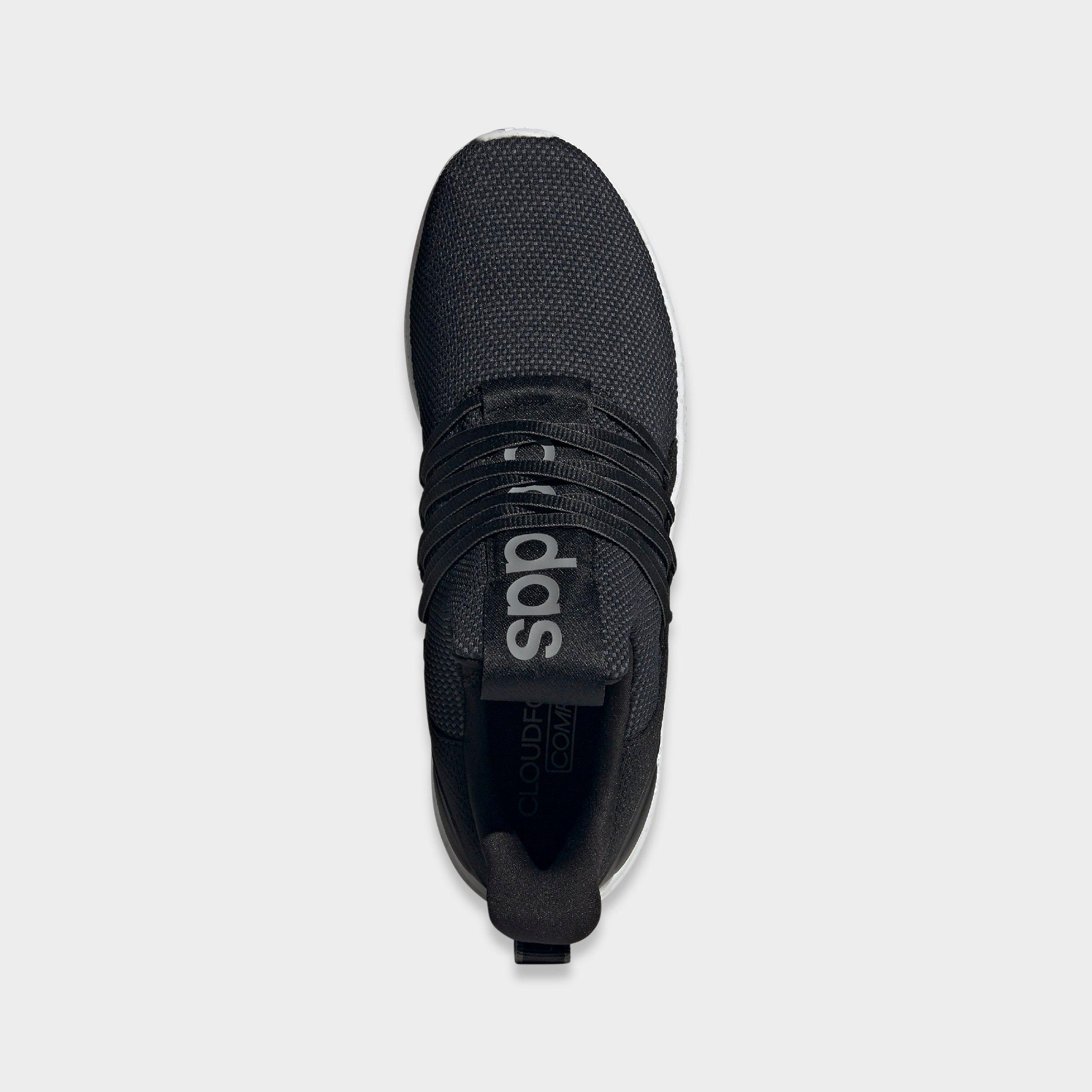 Men's adidas Lite Racer Adapt 7.0 Casual Shoes - Core Black/Grey/Grey - Top view