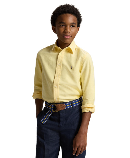 Polo Ralph Lauren 8-20 Boys' Embroidered Pony Logo Cotton Oxford Shirt - Yellow