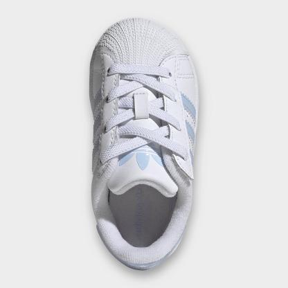 Kids' Toddler adidas Originals Superstar Casual Shoes - White/Crystal Sky/White - view 5