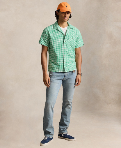 Polo Ralph Lauren Men's Classic-Fit Short-Sleeve Oxford Shirt - Summer Emerald/White
