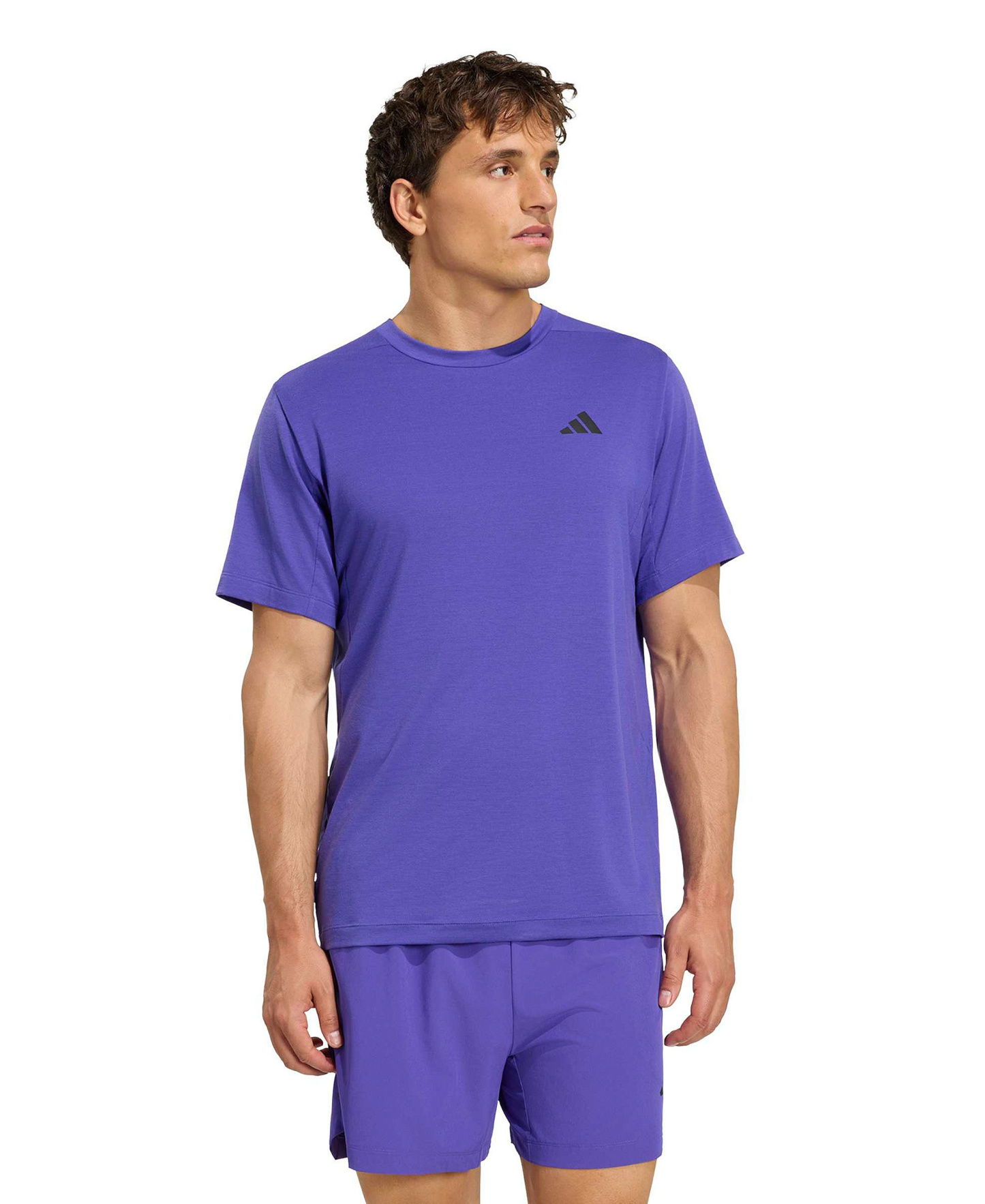 adidas Men's Designed Training Essentials Logo T-Shirt - Pure Purple