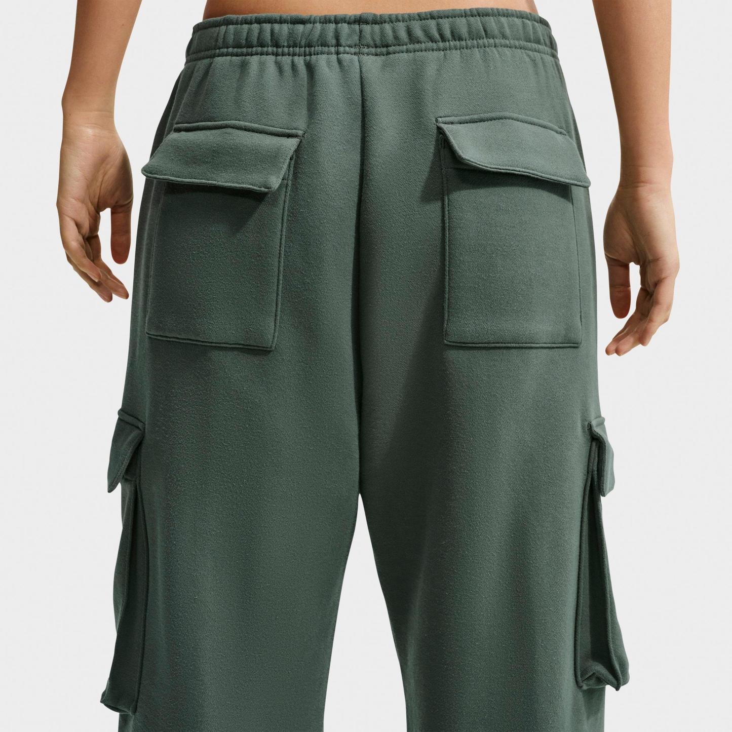 Women's Nithtke Studio Fleece Medium-Weight High-Rise Oversized Cargo Pants - Camo Green/Sail