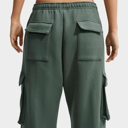 Women's Nithtke Studio Fleece Medium-Weight High-Rise Oversized Cargo Pants - Camo Green/Sail