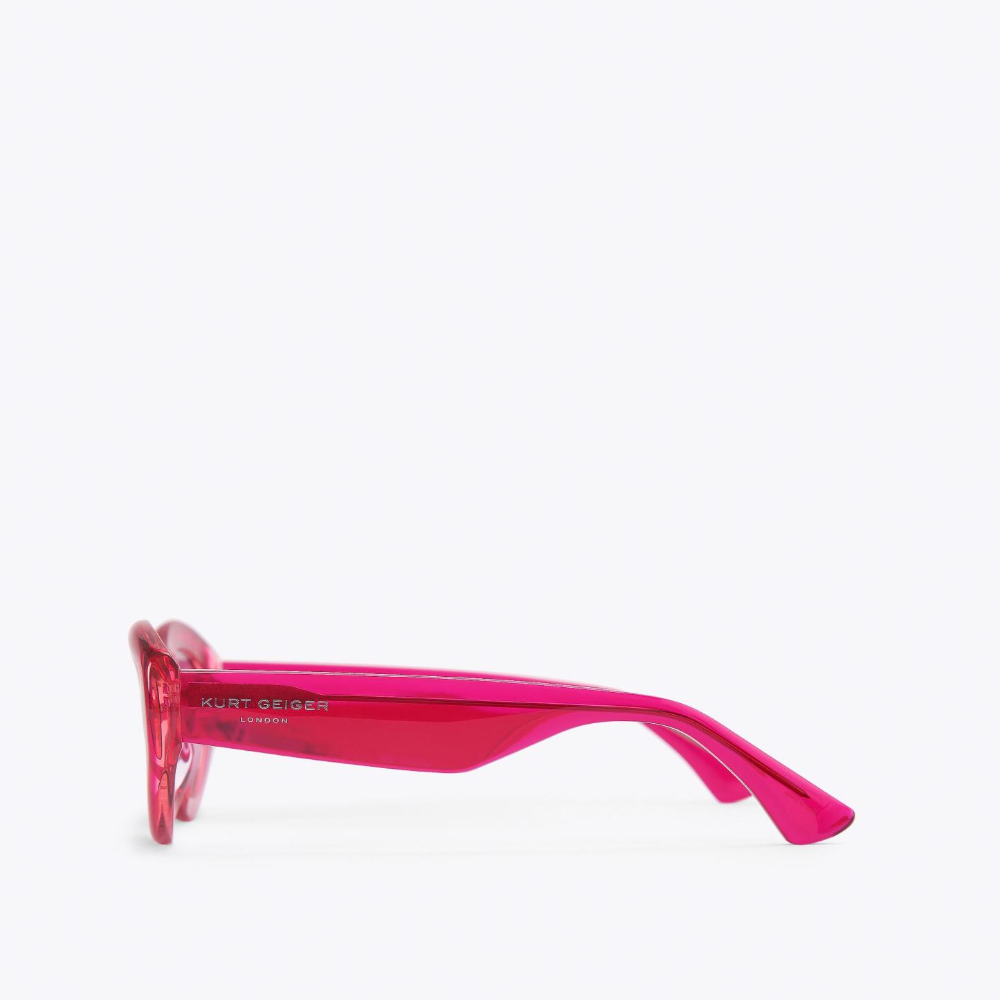 Kurt Geiger London Small Kensington Cat Eye Sunglasses - Pink - view 4