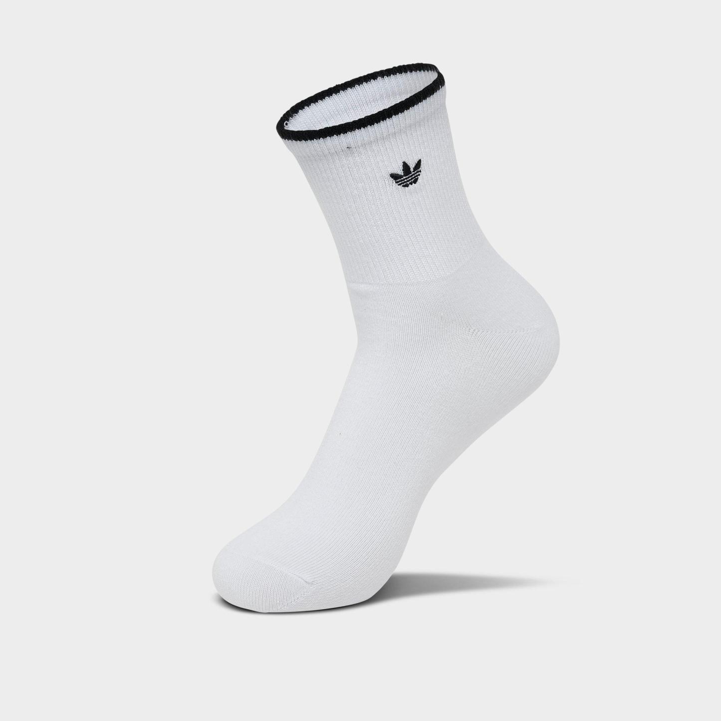 adidas Originals Trefoil Luna Quarter Socks (3-Pack) - White
