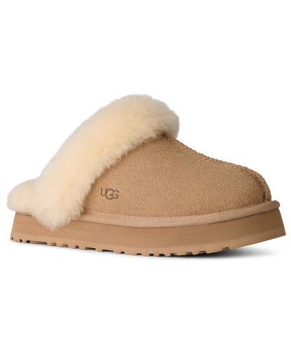 UGG® Kids Round Toe Disquette Slippers - Sand