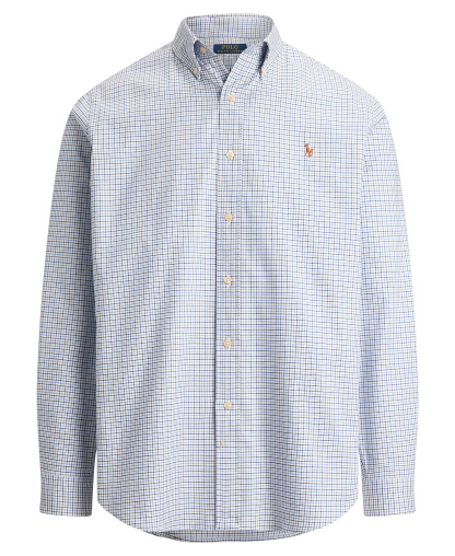 Polo Ralph Lauren Men's Classic-Fit Performance Oxford Shirt - 7372A White Blue Multi
